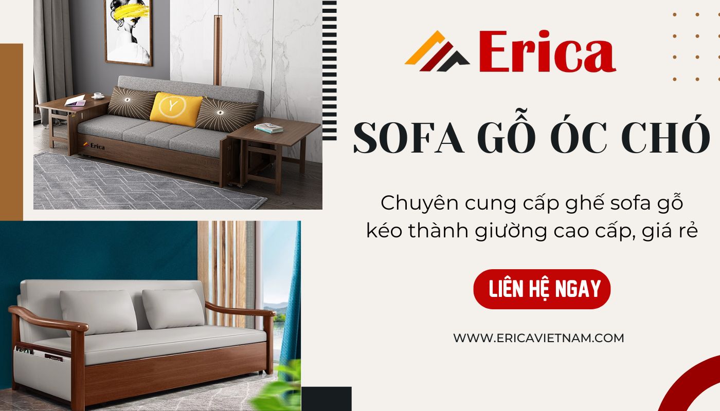 Mua sofa gỗ óc chó uy tín tại ERICA Việt Nam