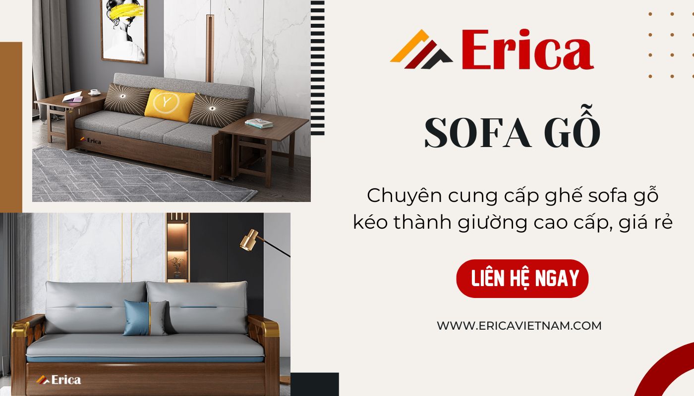 Mua sofa gỗ tại Erica