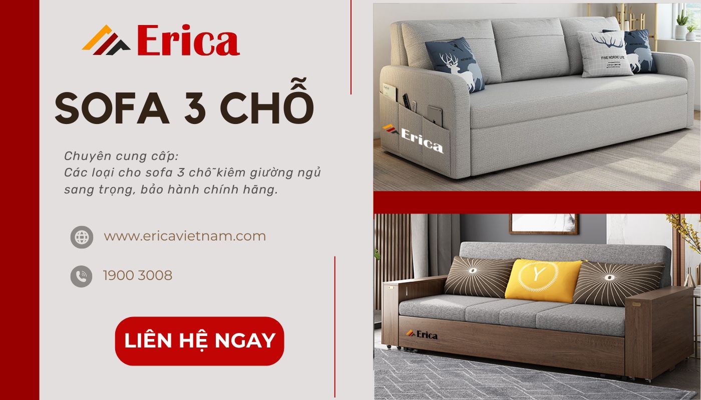 Mua sofa 3 chỗ ngồi tại ERICA