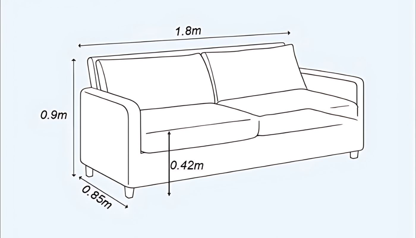 Kích thước sofa băng chuẩn