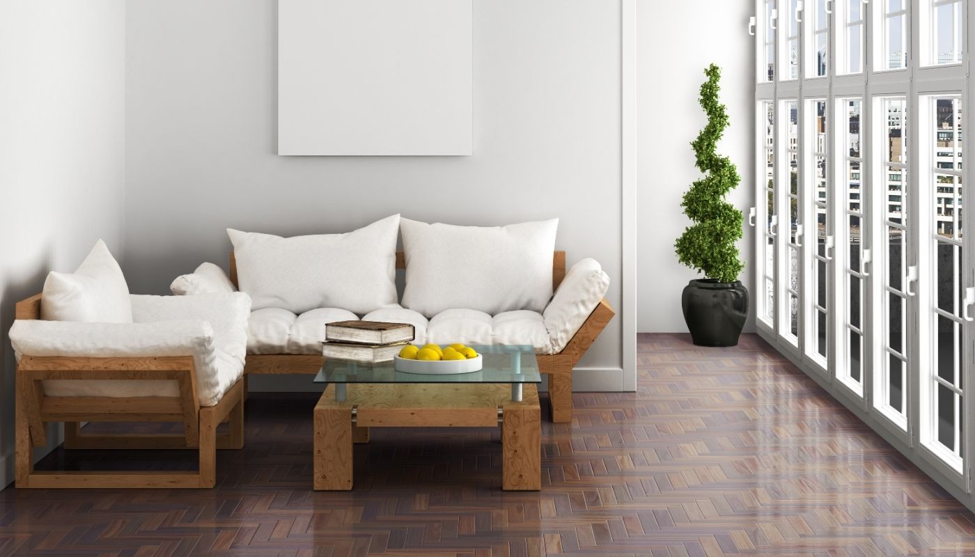 Mẫu sofa văng gỗ sồi