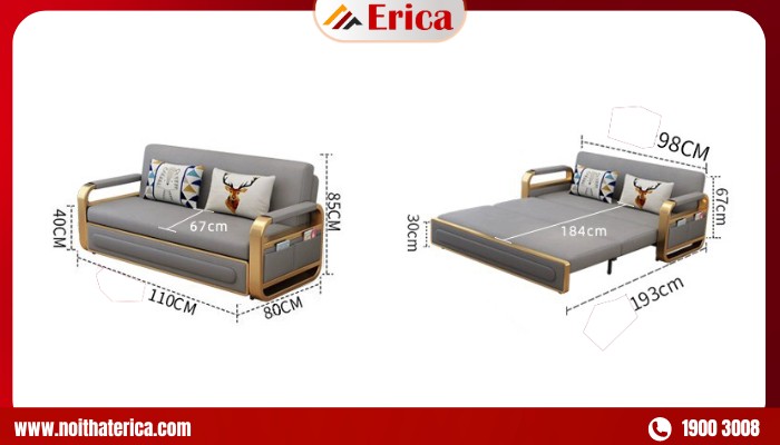 Ghế sofa hiện đại cho chung cư ERICA ED1