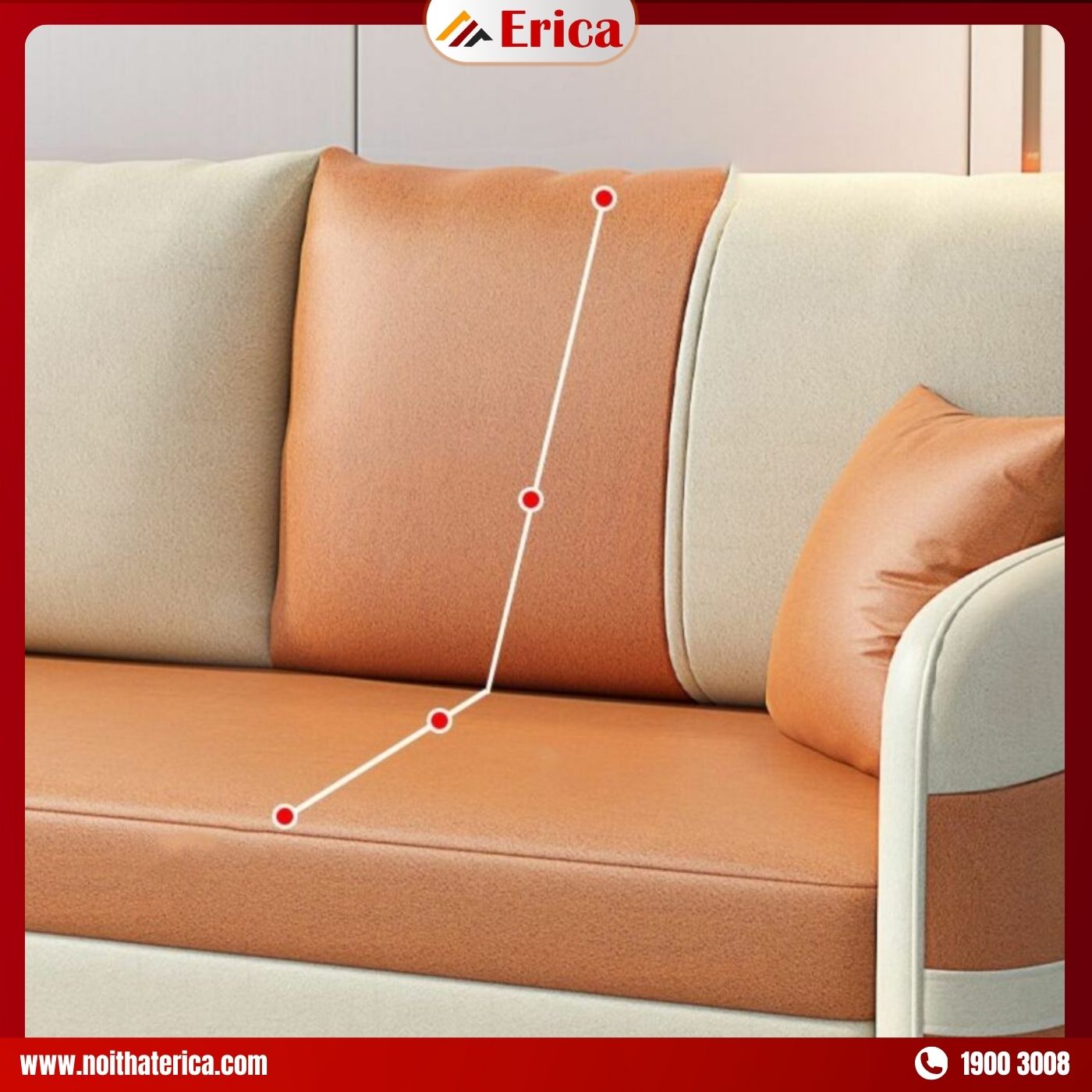 Mẫu sofa nhập khẩu châu âu hiện đại Erica ED9