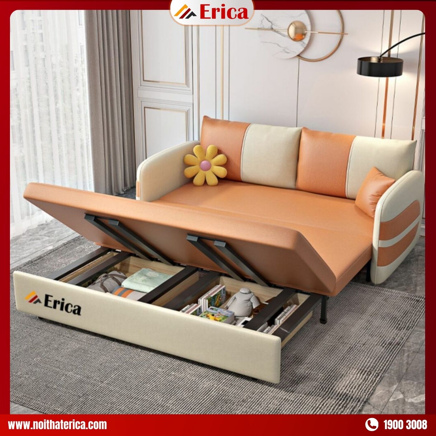 Mẫu sofa châu âu hiện đại Erica ED9