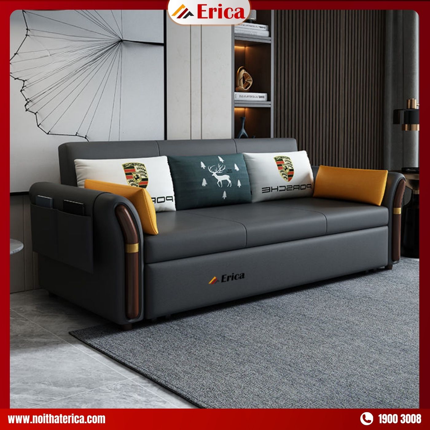 Sofa giường Erica EG2 phong cách Châu Âu