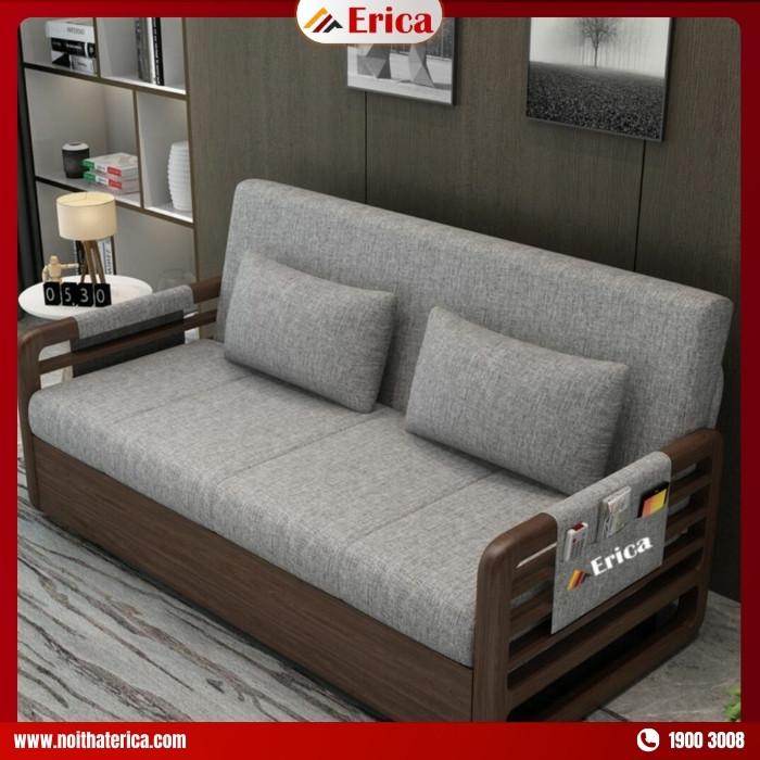 Ghế sofa phòng khách chung cư khung gỗ 