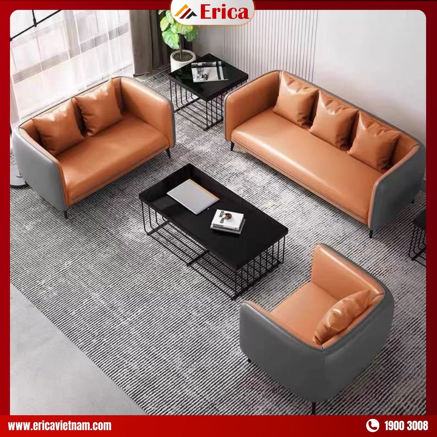 Mẫu ghế sa lông nệm ERICA SD156