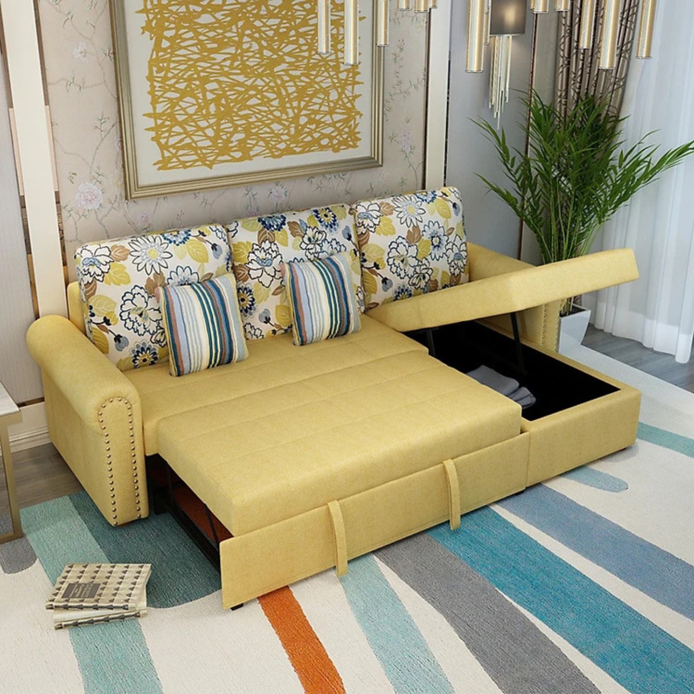 Mẫu sofa giường da