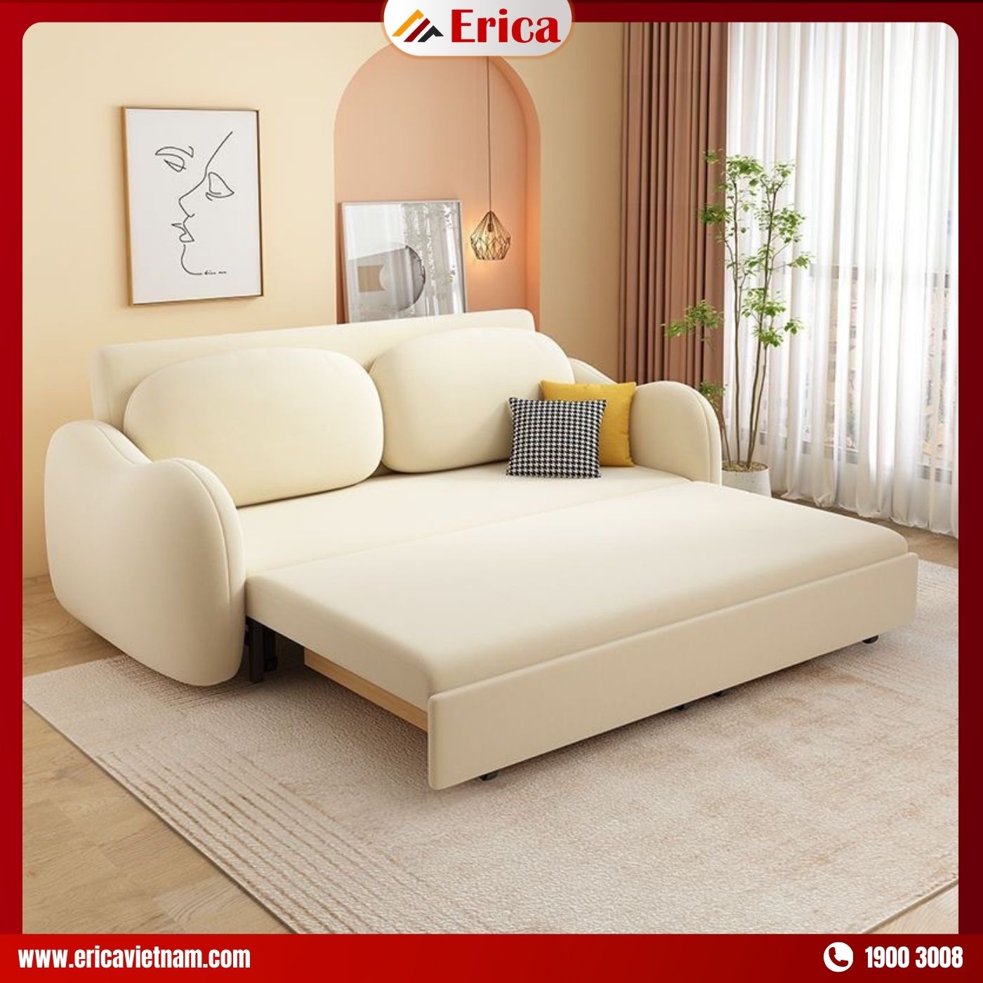 Vải nỉ là một trong các loại chất liệu sofa giường phổ biến