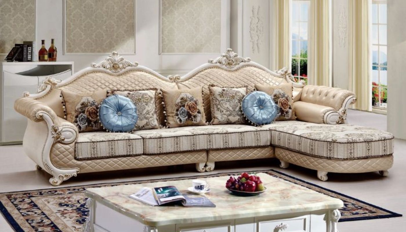 Mẫu sofa chữ L phong cách cổ điển đẹp