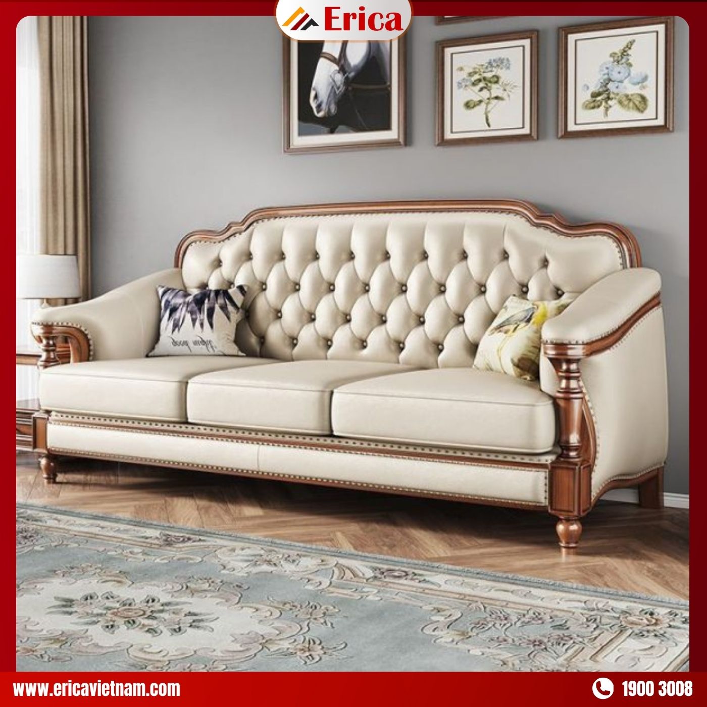 Sofa tân cổ điển cho phòng khách nhỏ đẹp