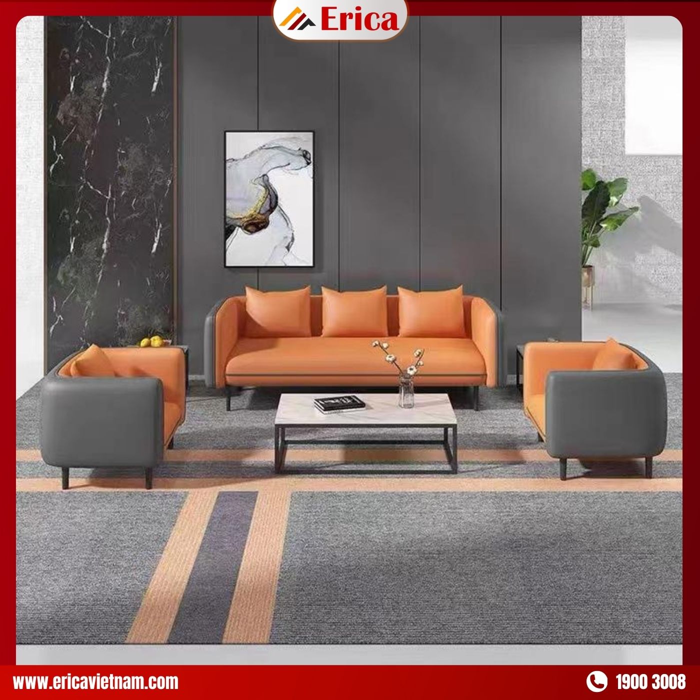 Mẫu sofa da phòng khách nhỏ gọn mini