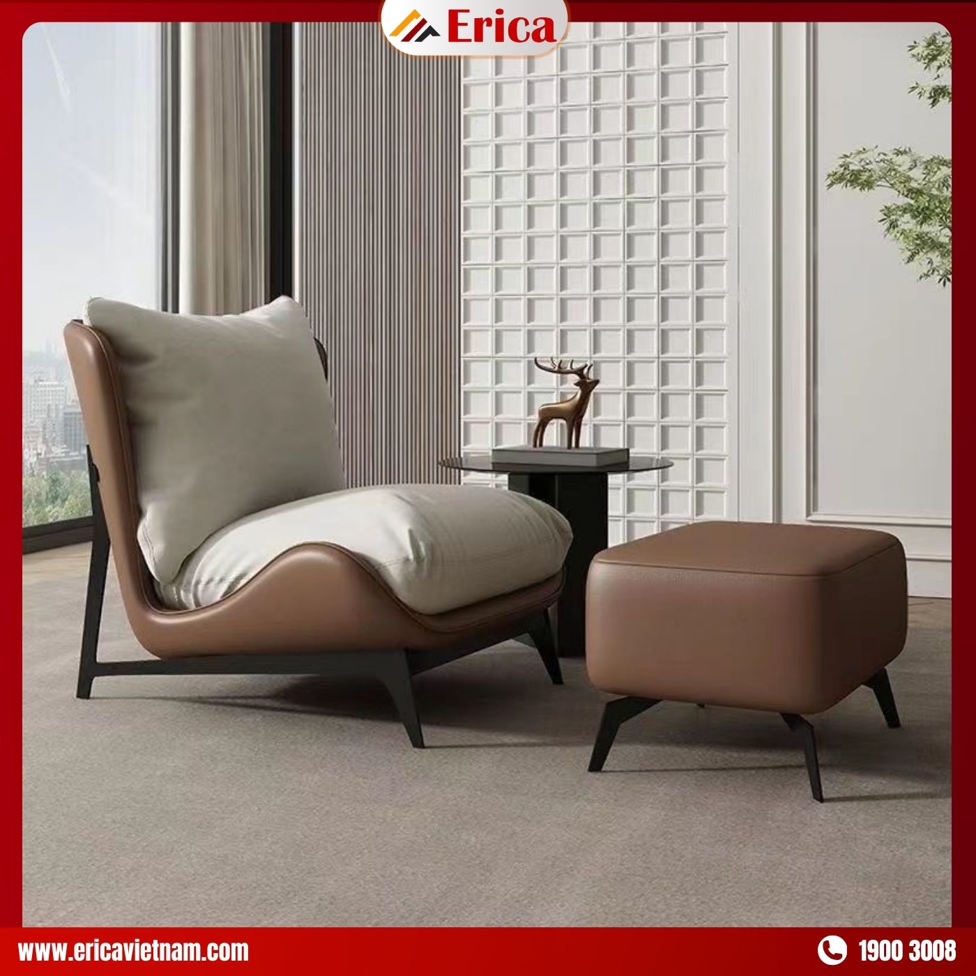 Sofa cho phòng khách nhỏ hẹp giá rẻ nằm thư giãn ERICA – SD46