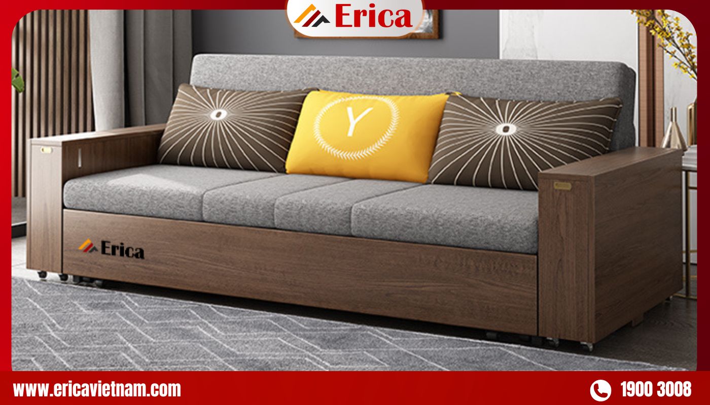 Sofa văn phòng chất liệu gỗ