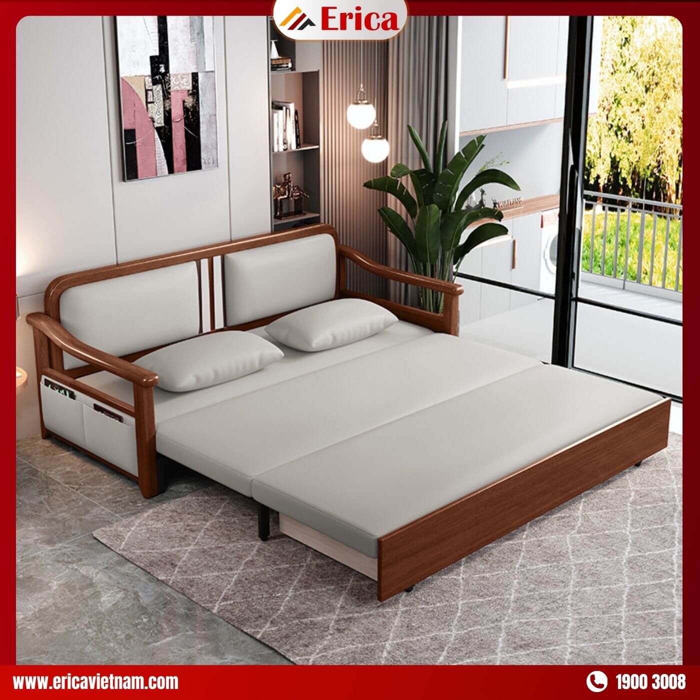 Sofa bed có ngăn nhỏ dưới giường thuận tiện