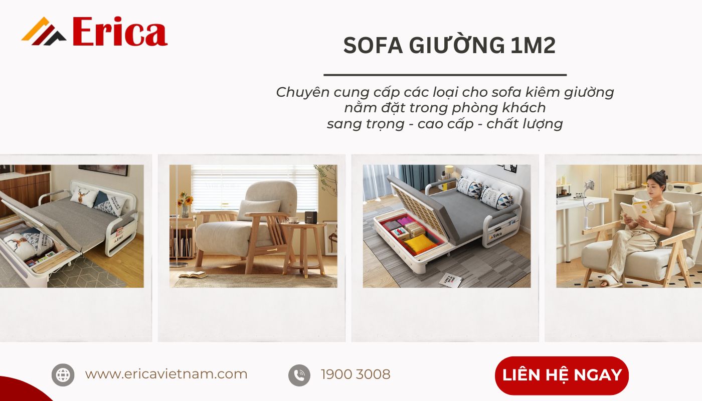 Erica - Địa chỉ bán sofa 1m2 giá tốt, mẫu mã đẹp