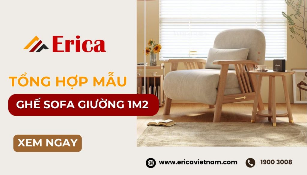 Tổng hợp các mẫu sofa giường 1m2 cho phòng nhỏ, hẹp