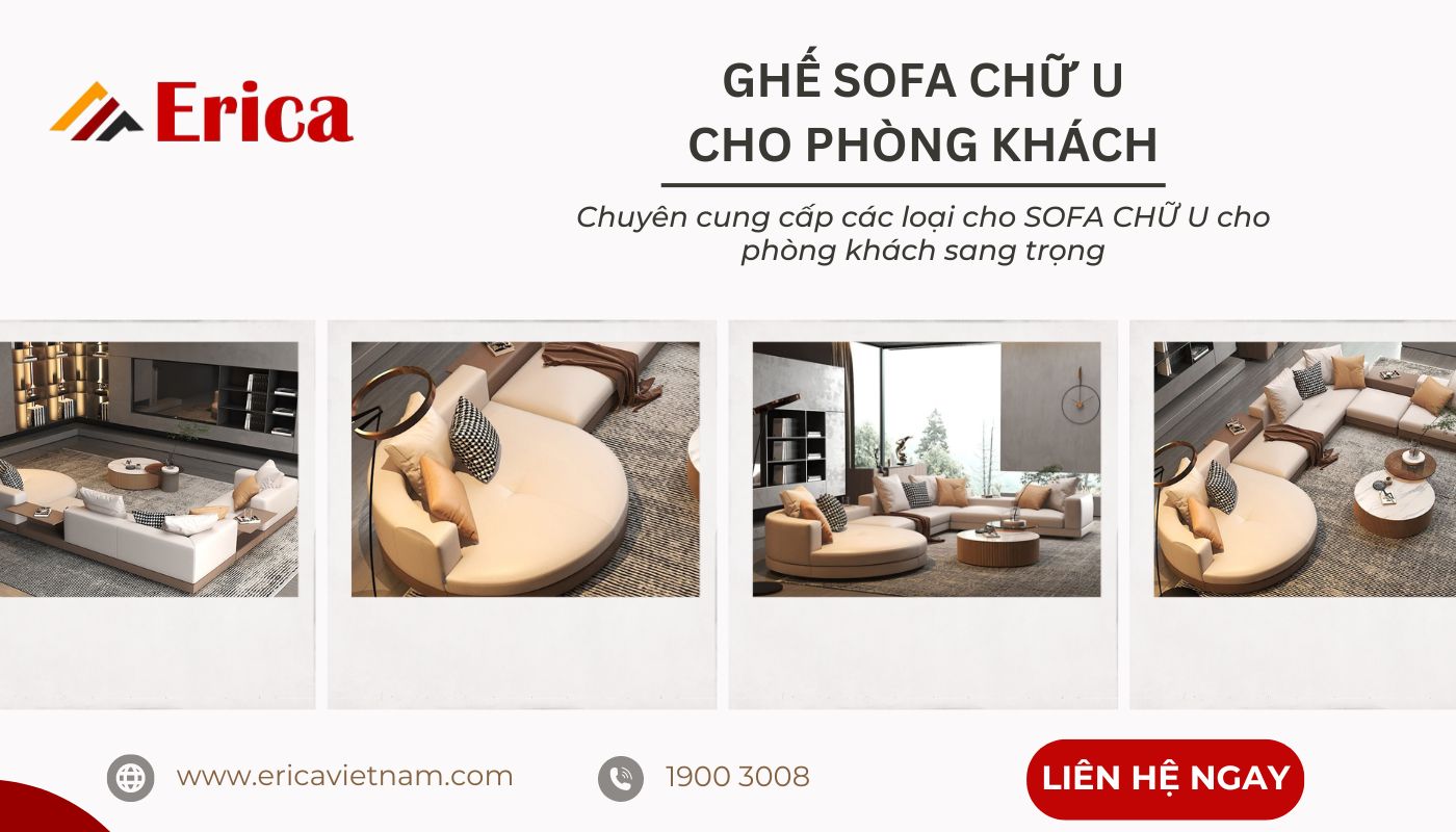 Địa chỉ mua mẫu ghế sofa chữ u đẹp, hiện đại