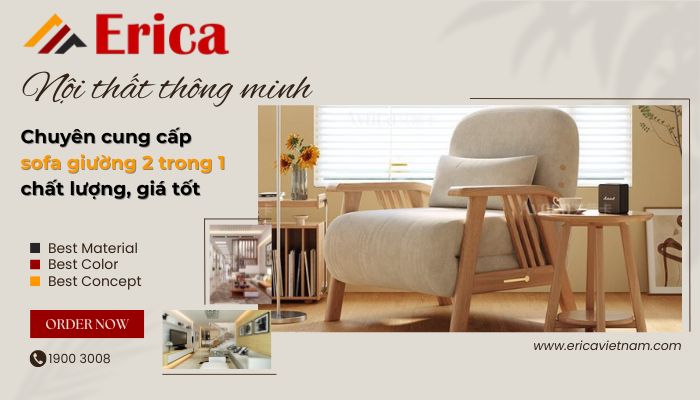 Erica thương hiệu bán sofa giường đa năng 1 trong 1 cao cấp