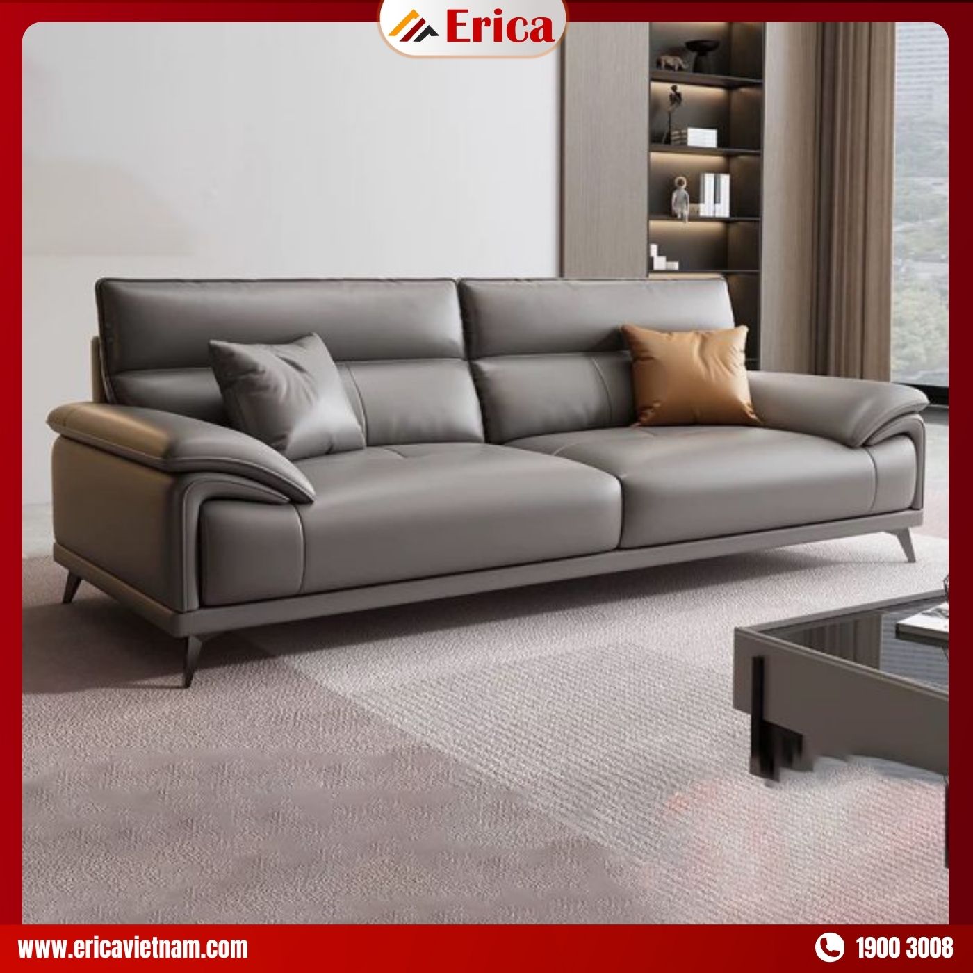 Erica SD412 - Mẫu ghế salon phòng khách 10m2 kiểu Italia