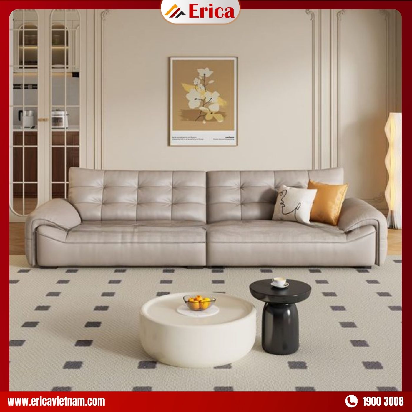 Mẫu sofa Erica SD656 cao cấp 