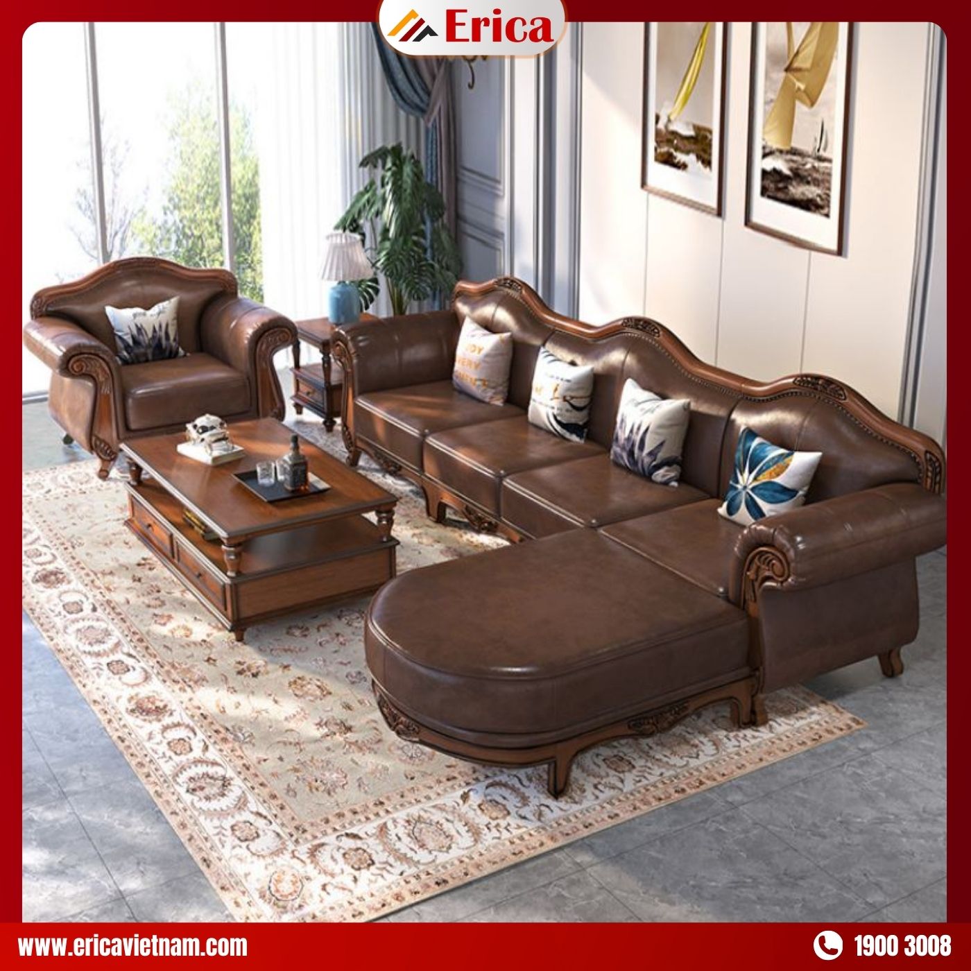 Ghế sofa cho biệt thự với phong cách tân cổ điển đẳng cấp