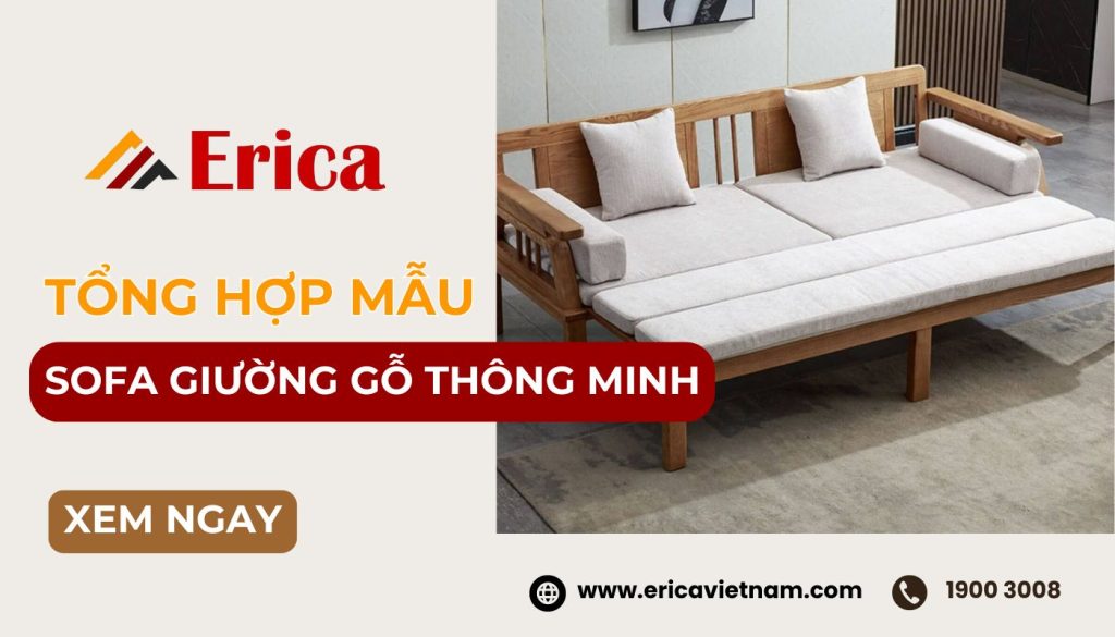 50+ Mẫu sofa giường gỗ thông minh giá rẻ đáng mua nhất