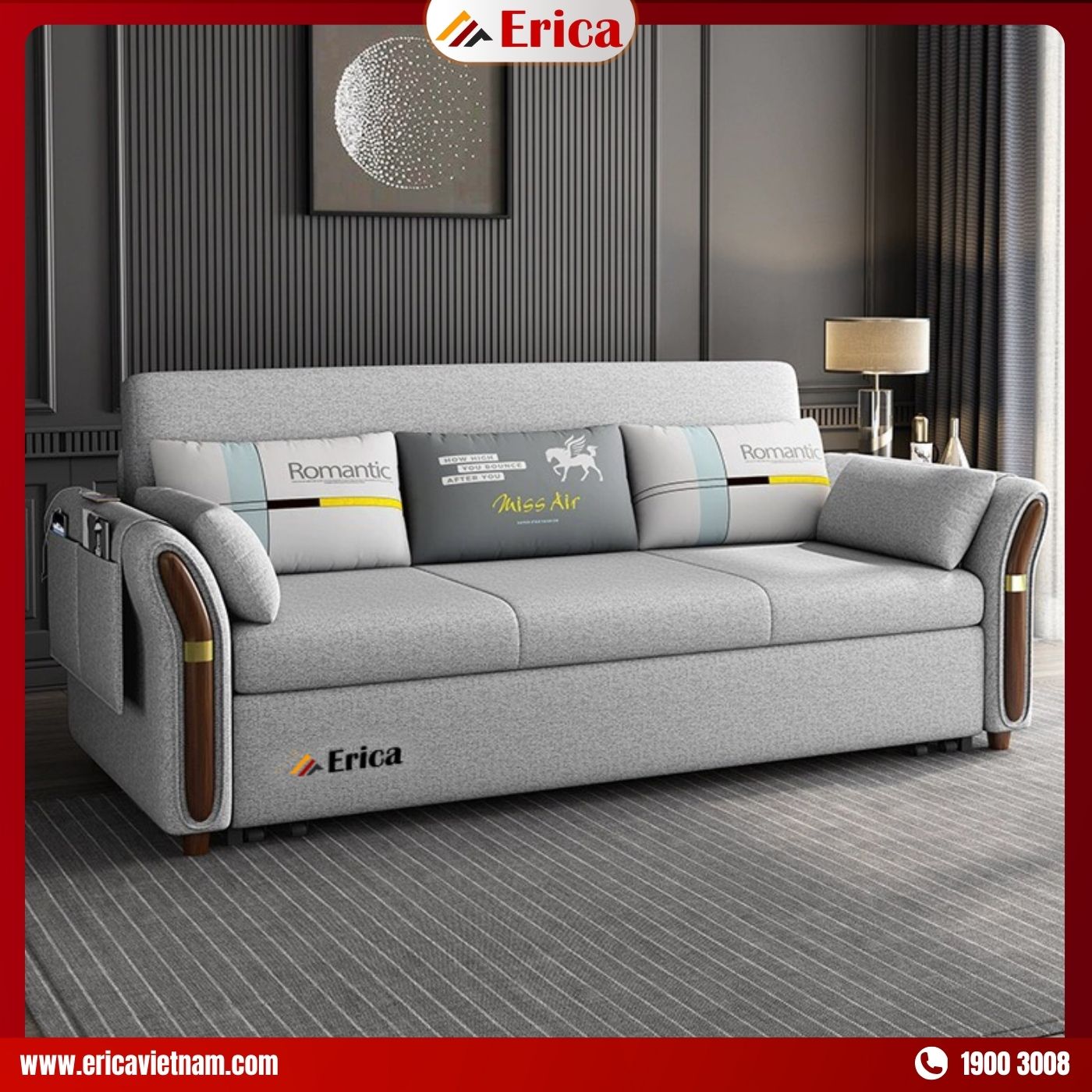 Ghế sofa phòng khách nhỏ 15m2 cao cấp, hiện đại