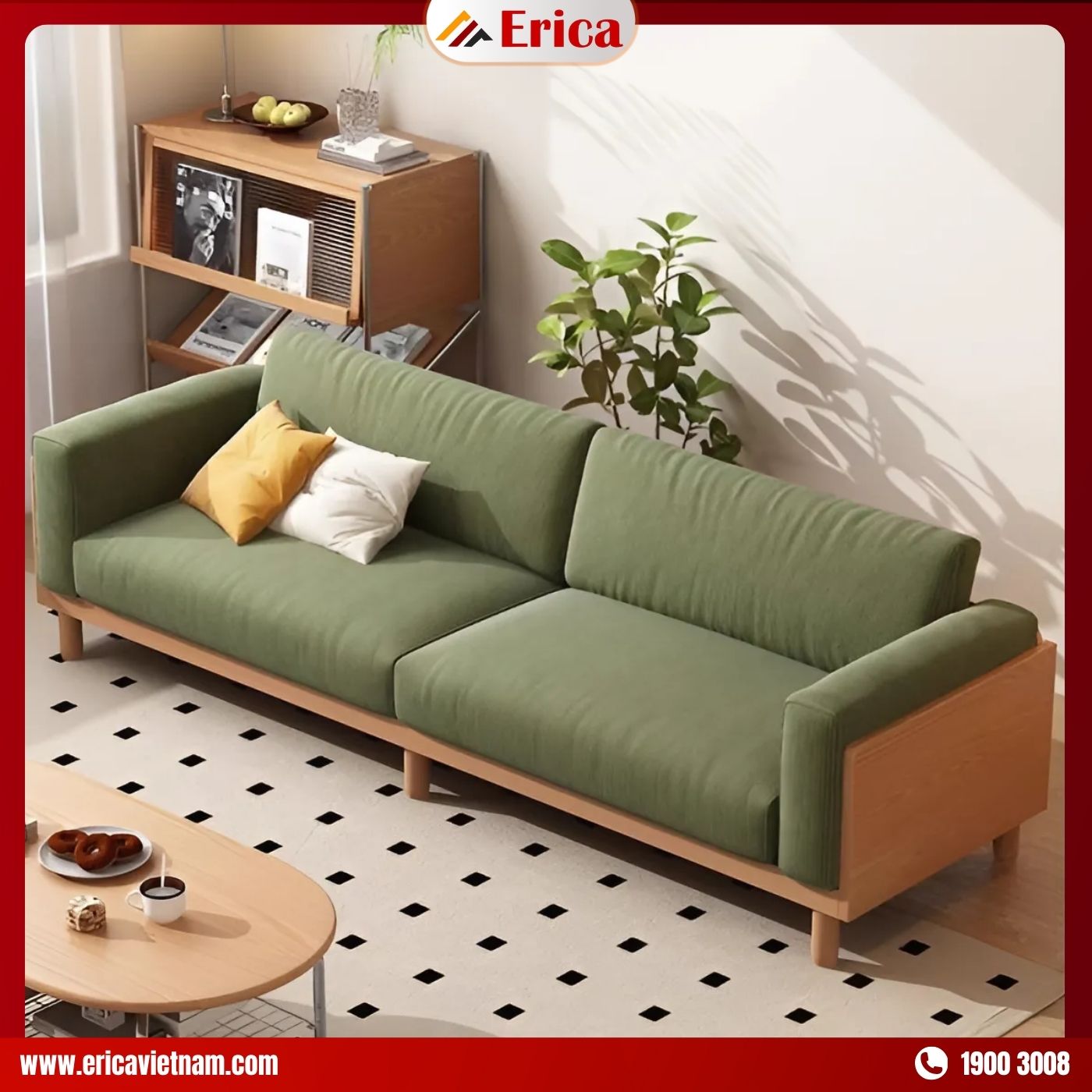 Mẫu sofa ERICA SB198 hiện đại cho phòng khách