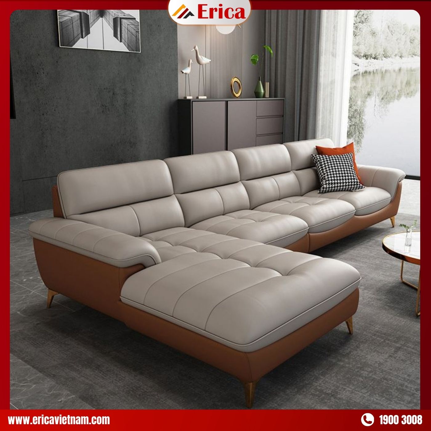 Sofa phòng khách 15m2 giá rẻ