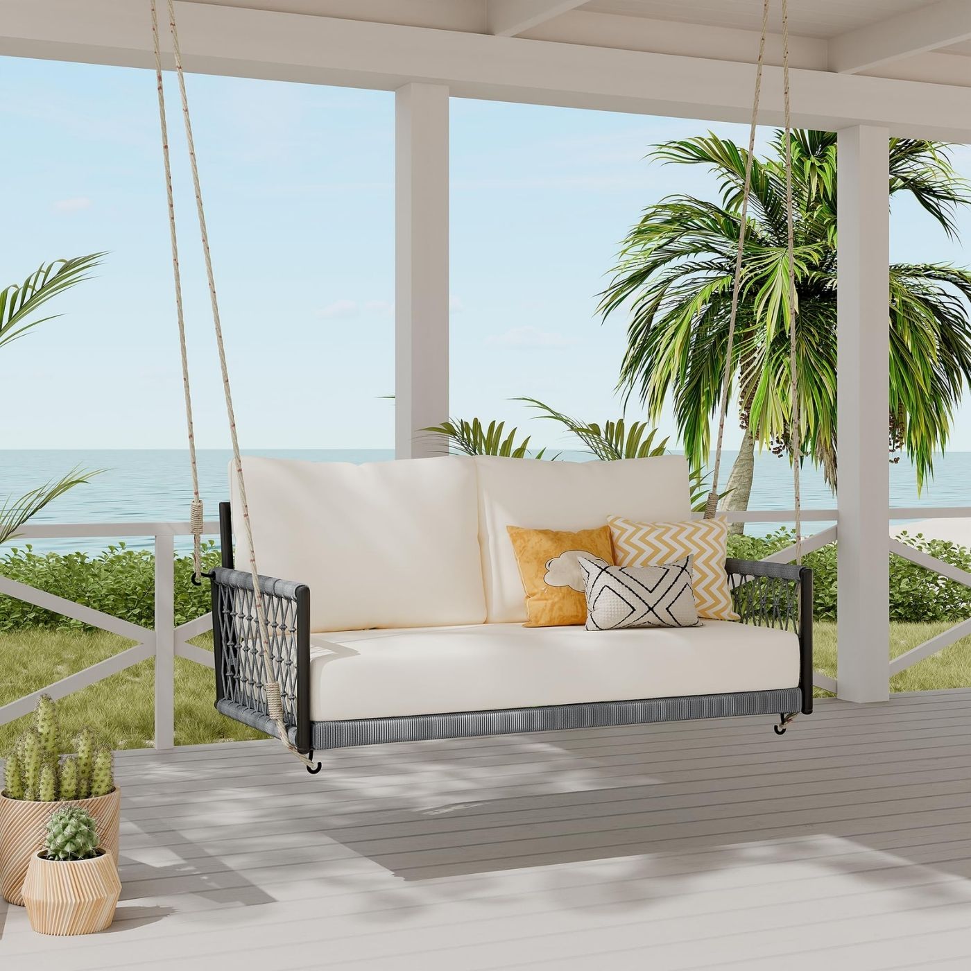 Sofa xích đu cho không gian sân vườn