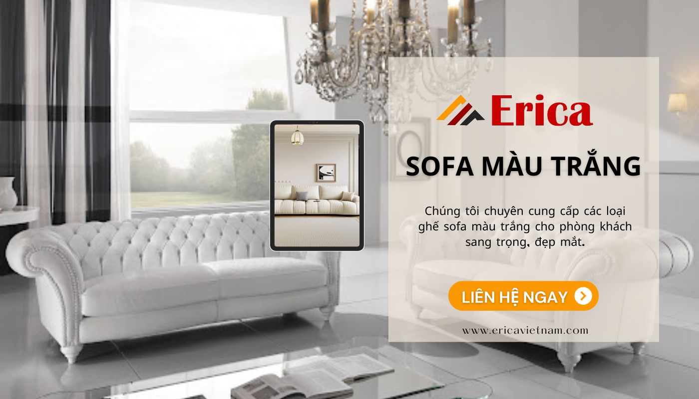 Địa chỉ mua sofa màu trắng bền đẹp, đa dạng mẫu