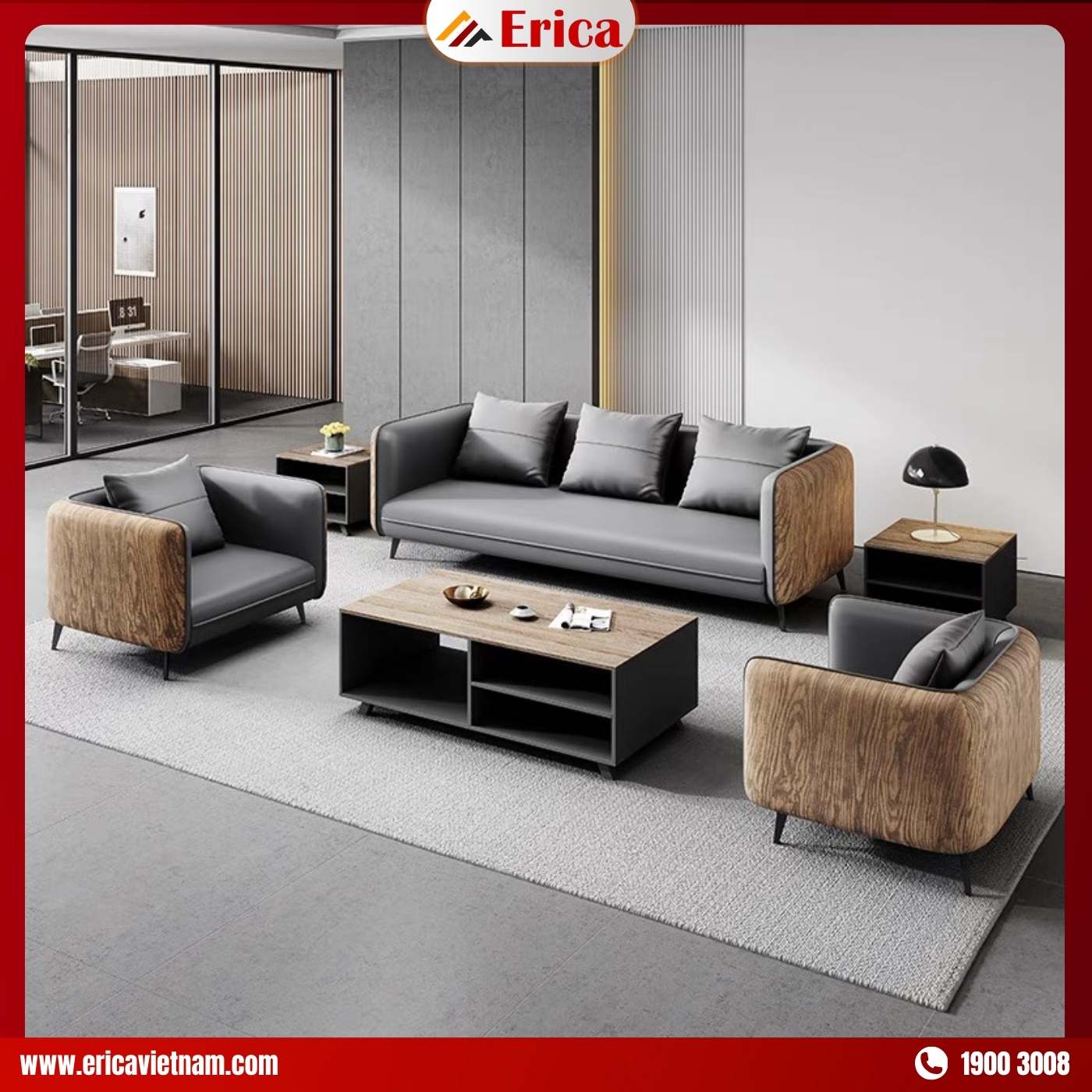 Chọn màu sofa màu xám ERICA SD637