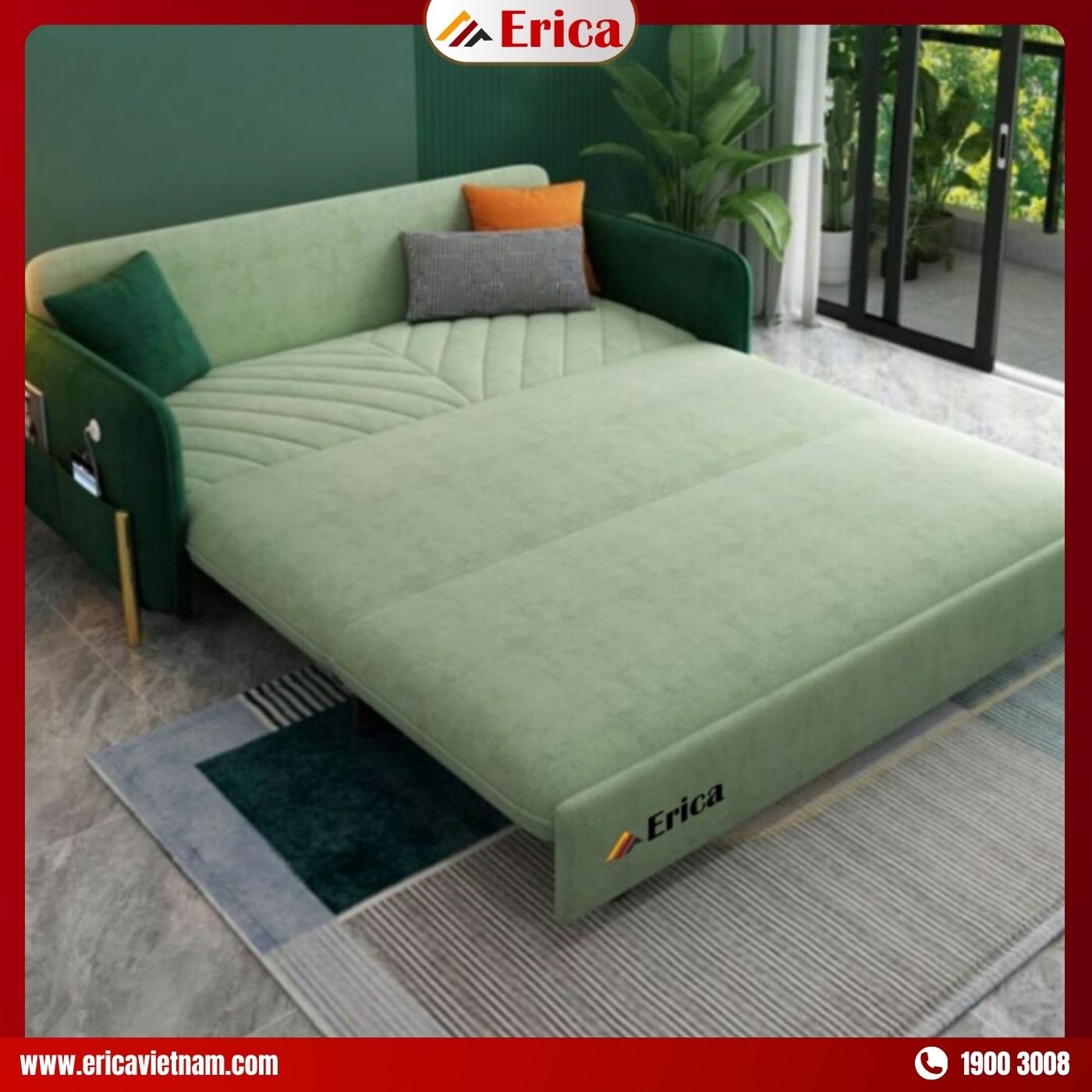 Sofa ERICA – ED8  êm ái và dễ vệ sinh