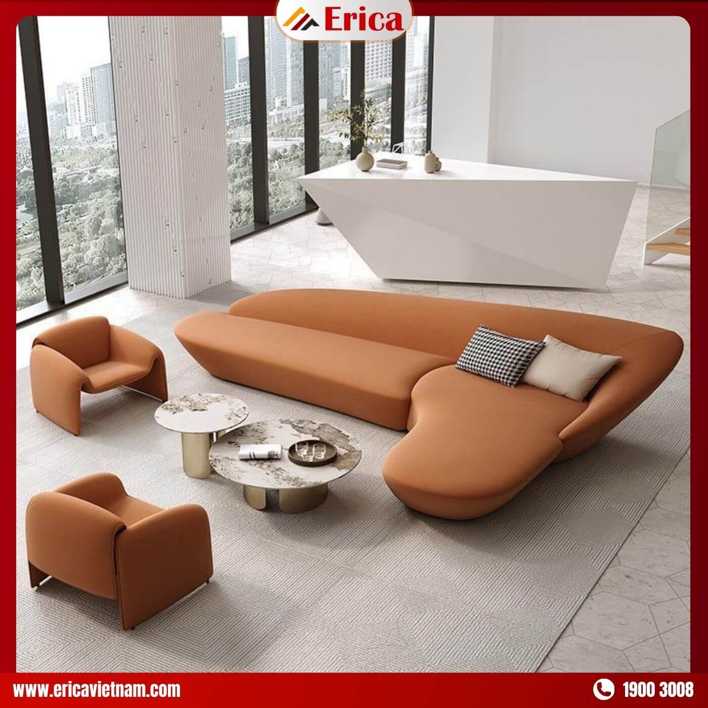 Sopha cafe góc L ERICA SG466