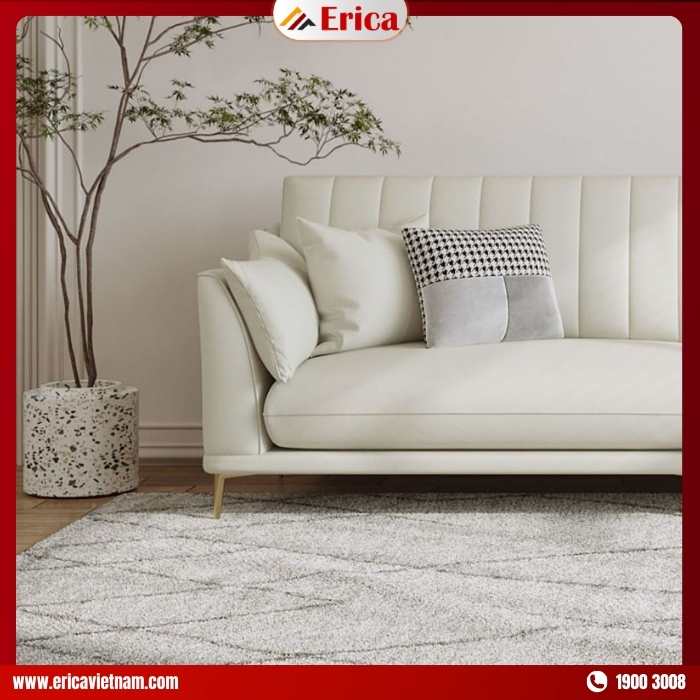 Sofa màu trắng băng dài Erica NS61