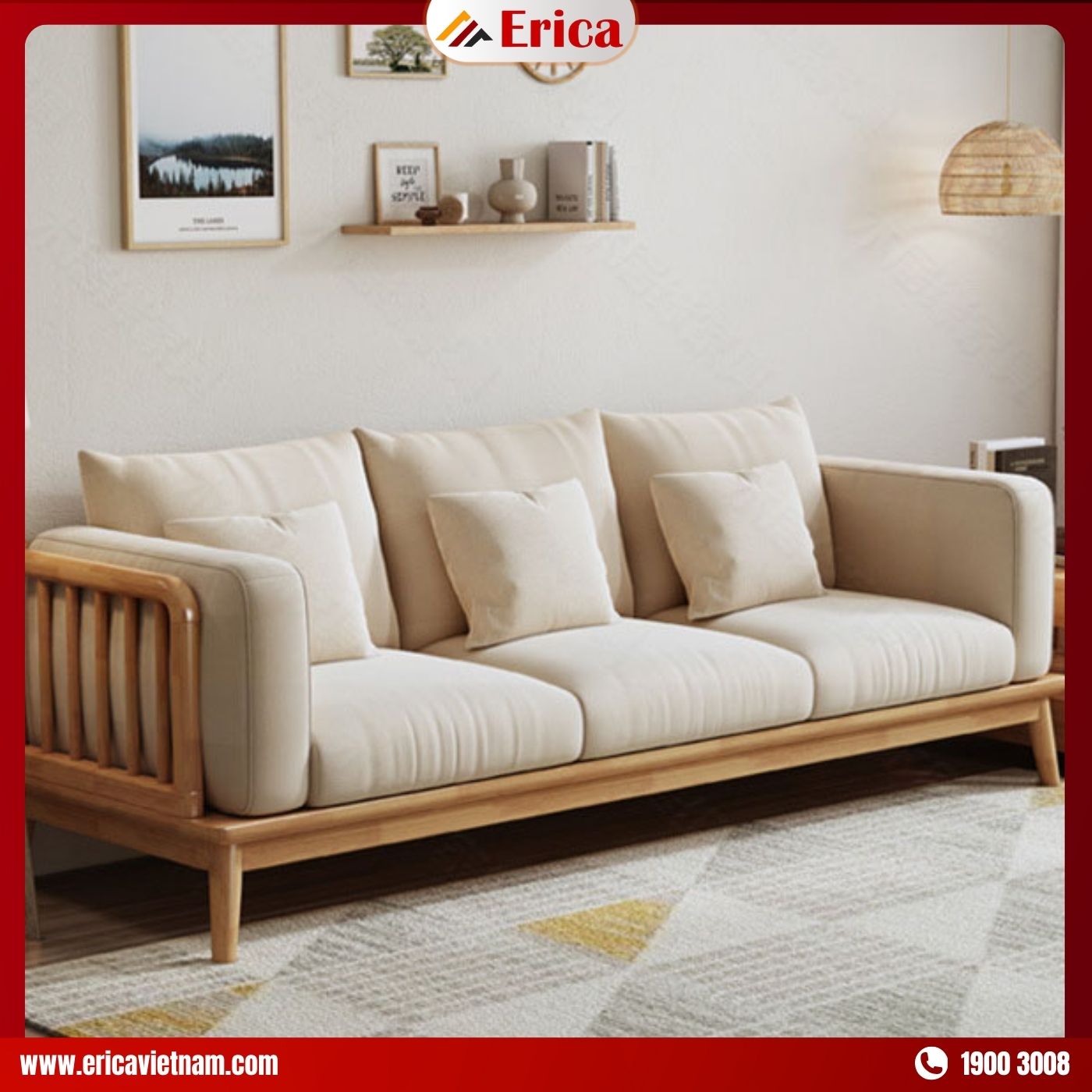 Mẫu sofa gỗ cho quán cà phê ERICA EB161
