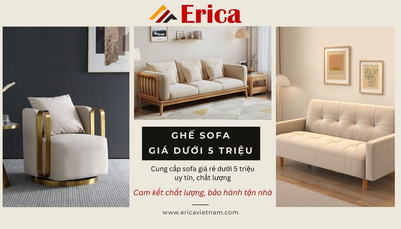 Erica chuyên cung cấp các mẫu sofa phòng khách dưới 5 triệu chất lượng