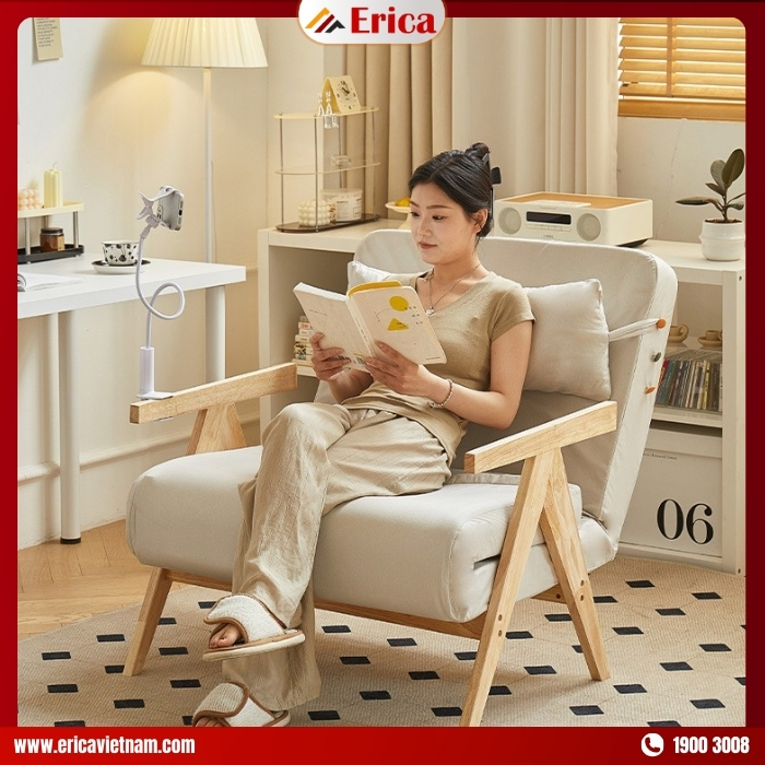 Ghế sofa nhỏ màu trắng Erica SD81