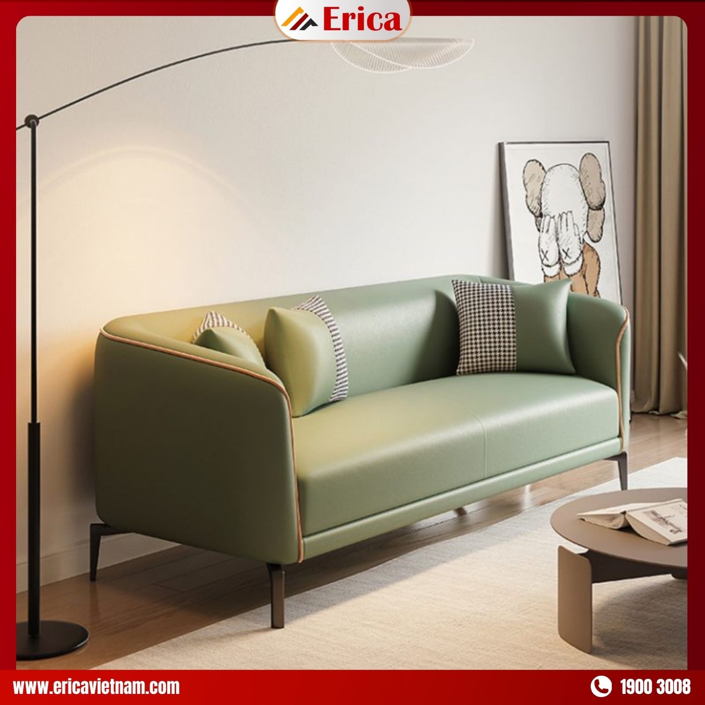 Sofa cà phê ERICA SB080 kiểu băng dài