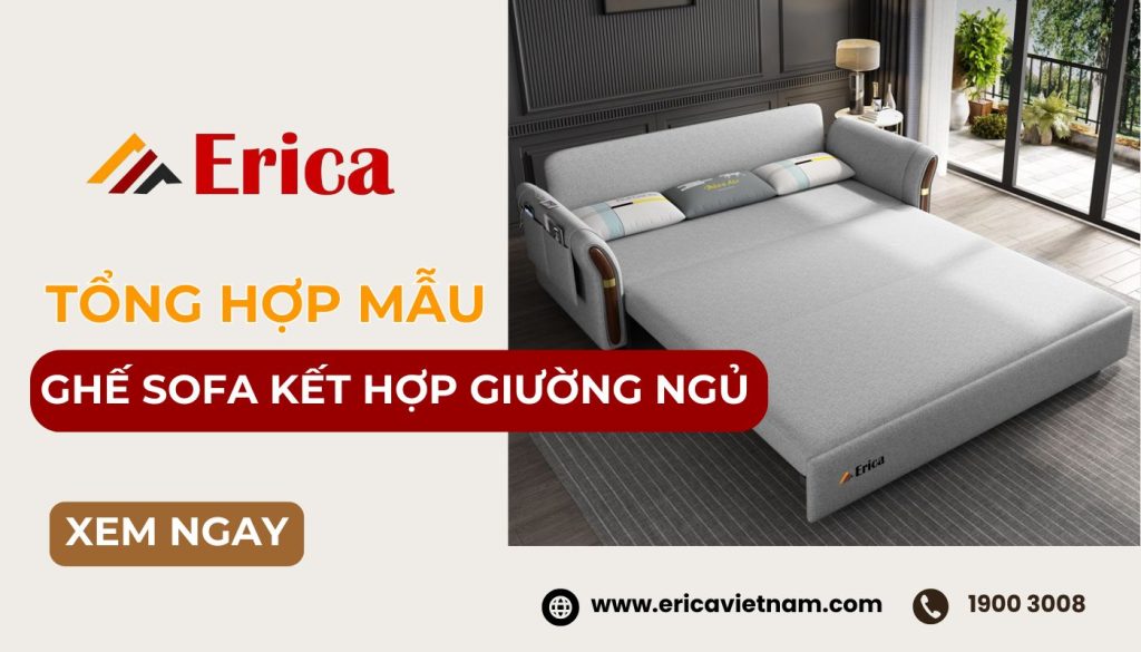 Các mẫu ghế sopha kết hợp giường ngủ đẹp