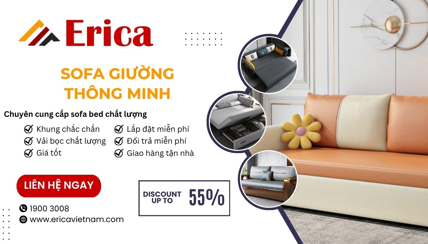 Mua ghế sofa bed giá tốt tại cửa hàng nội thất Erica