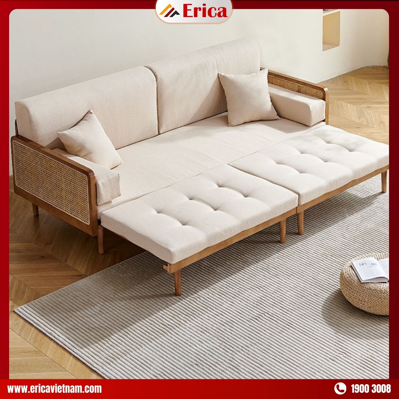 Sofa giường gấp EB142 phong cách truyền thống Trung Quốc