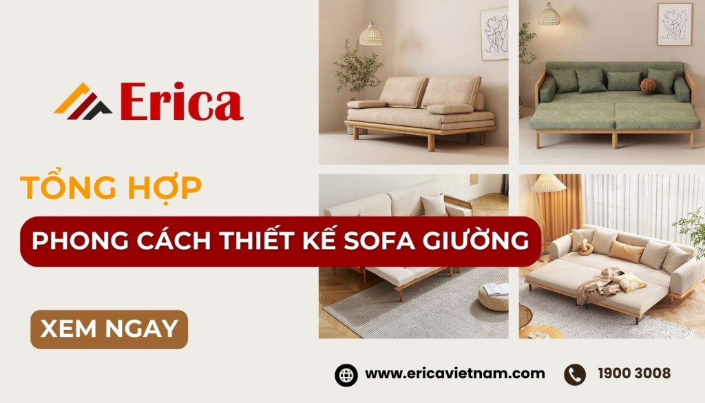 Tổng hợp các mẫu phong cách thiết kế sofa giường gấp hiện nay