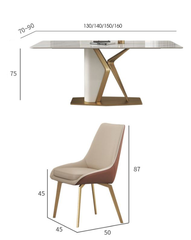 Kích thước bàn ăn hiện đại cao cấp ODDP27