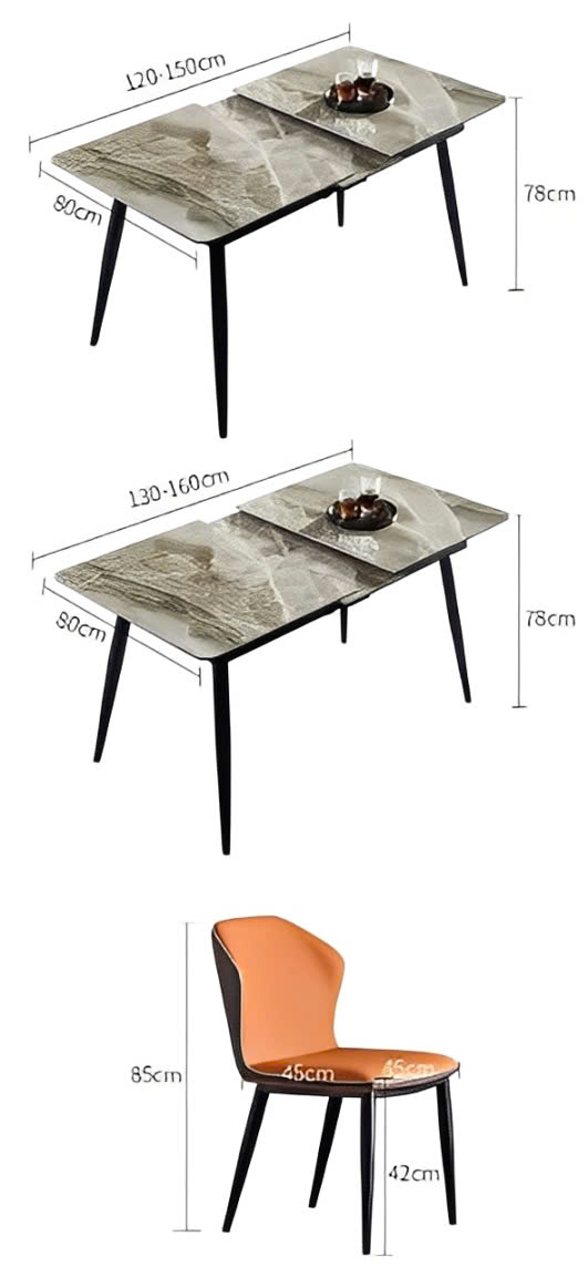 Kích thước bàn ăn thông minh DP20