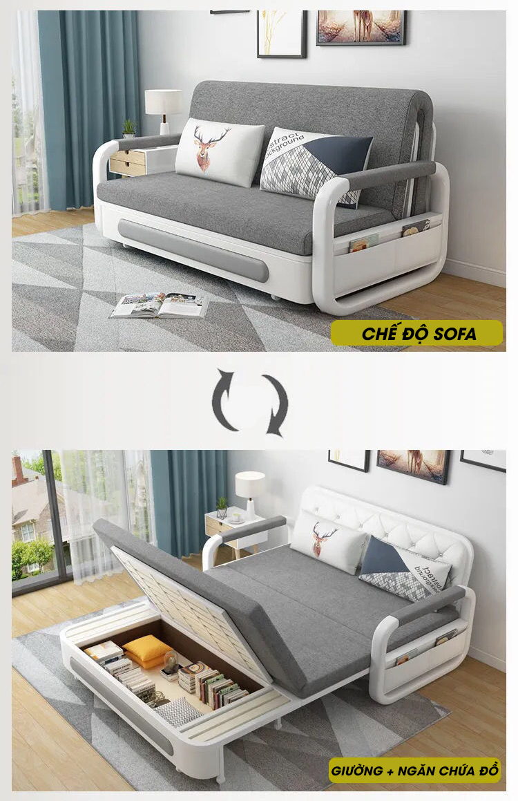 erica e5 dễ dàng chuyển đổi từ giường thành sofa