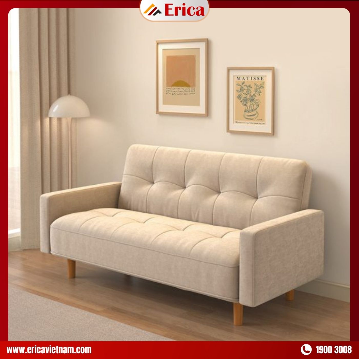 ERICA SB193 - Sofa băng cho phòng khách hiện đại Sofa băng cho phòng khách hiện đại