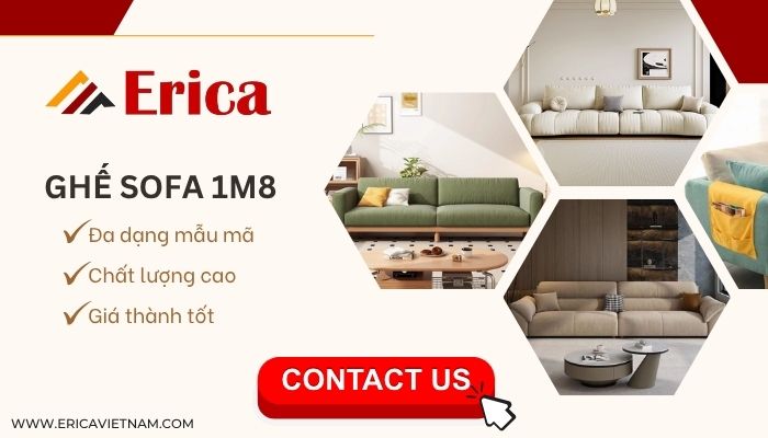 Nội thất Erica chuyên bán các dòng sofa 1 mét 8 phong cách hiện đại, cao cấp