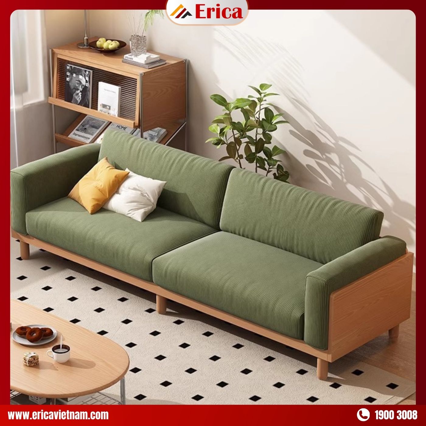 Mẫu sofa ERICA SB198 phong cách bắc âu